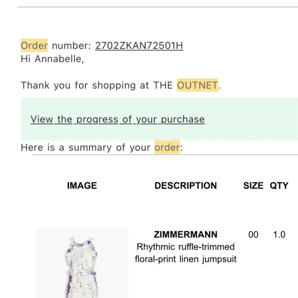 NWT Zimmermann Rhythmic Jumpsuit 0p - Picture 6 of 8